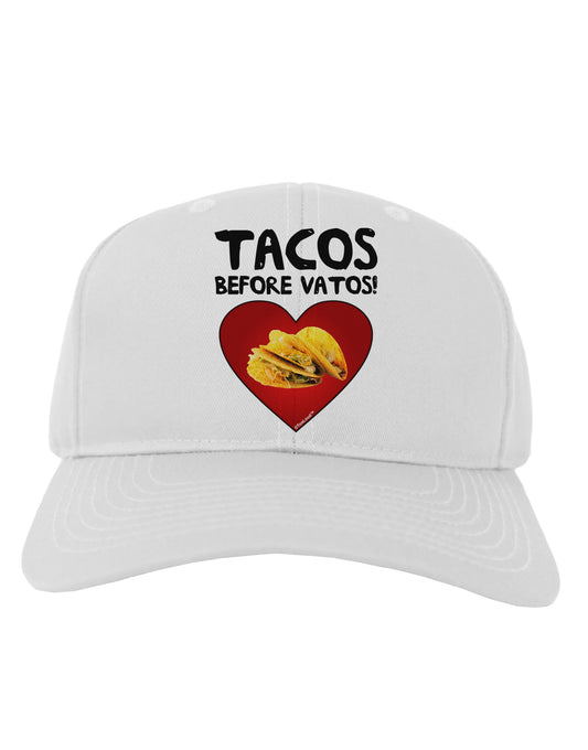 Tacos before Vatos Adult Baseball Cap Hat-Baseball Cap-TooLoud-White-One Size-Davson Sales