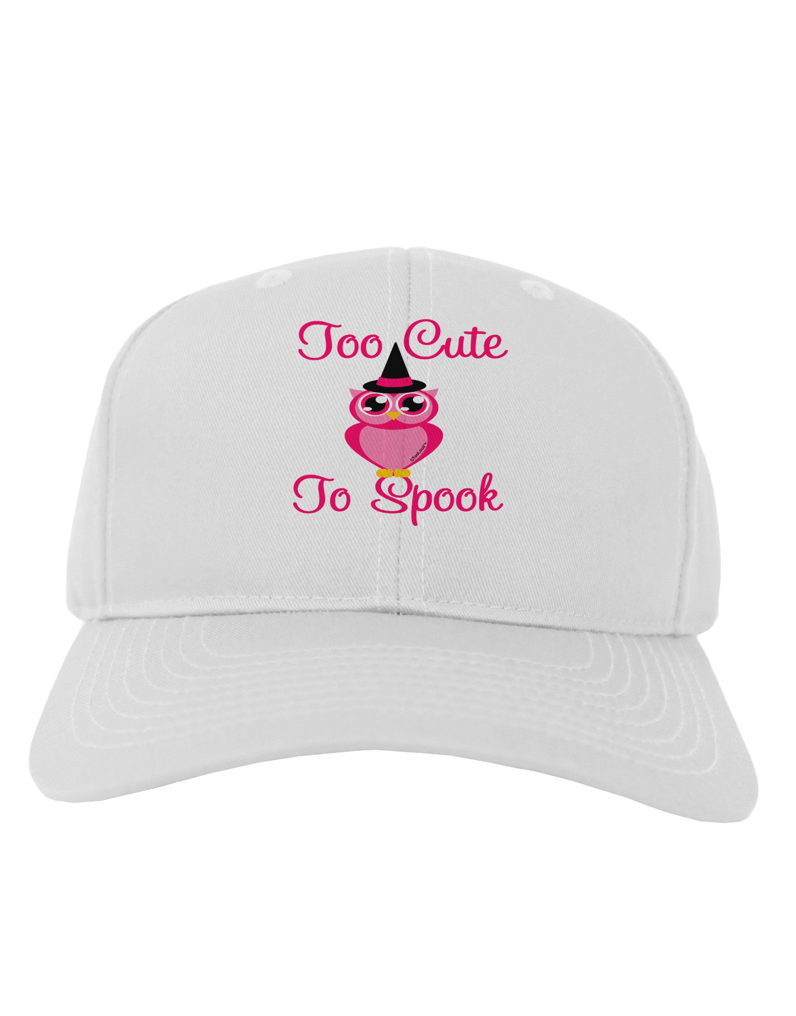 Owl Too Cute Pink Adult Baseball Cap Hat-Baseball Cap-TooLoud-White-One Size-Davson Sales