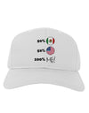 Mexican American 100 Percent Me Adult Baseball Cap Hat-Baseball Cap-TooLoud-White-One Size-Davson Sales