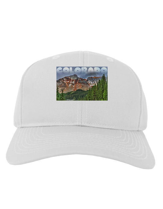 Colorado Mountains Forrest Text Adult Baseball Cap Hat-Baseball Cap-TooLoud-White-One Size-Davson Sales