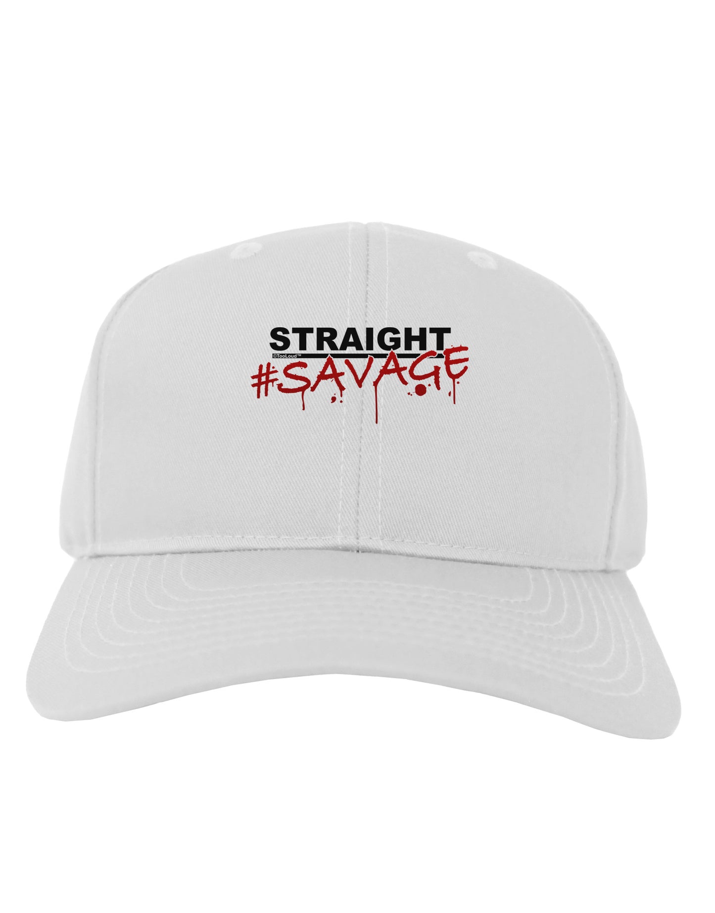 Straight Savage Adult Baseball Cap Hat-Baseball Cap-TooLoud-White-One Size-Davson Sales