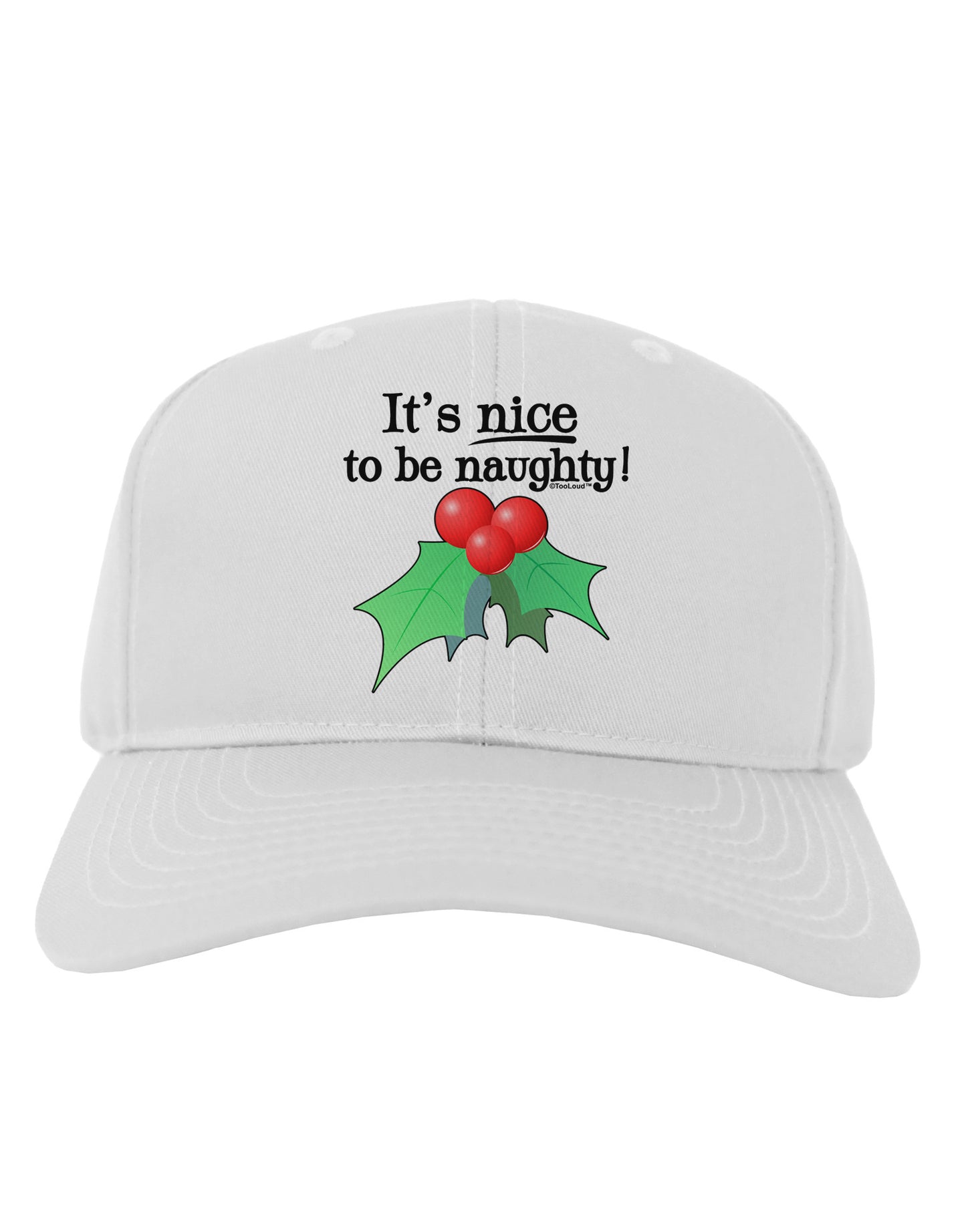 Nice to be Naughty Adult Baseball Cap Hat-Baseball Cap-TooLoud-White-One Size-Davson Sales