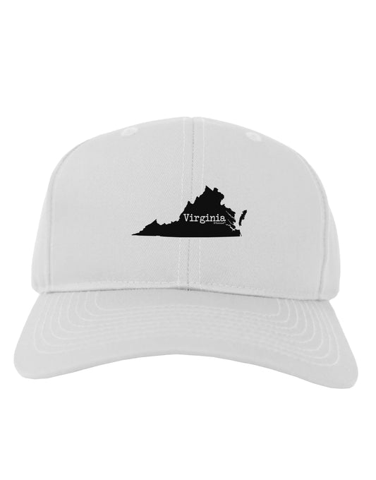 Virginia - United States Shape Adult Baseball Cap Hat by TooLoud-Baseball Cap-TooLoud-White-One Size-Davson Sales