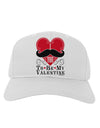 I Mustache You To Be My Valentine Adult Baseball Cap Hat-Baseball Cap-TooLoud-White-One Size-Davson Sales