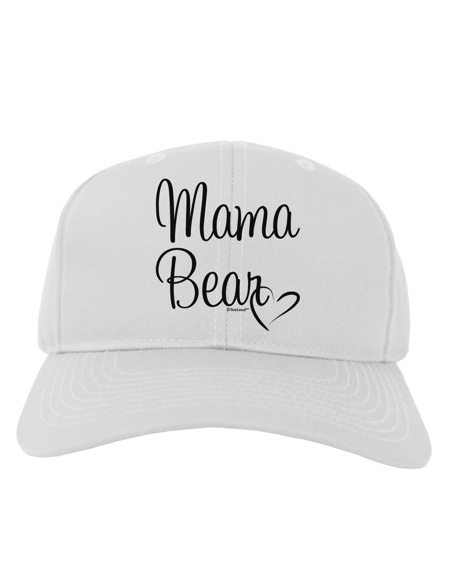 Mama Bear with Heart - Mom Design Adult Baseball Cap Hat-Baseball Cap-TooLoud-White-One Size-Davson Sales