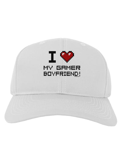 I Heart My Gamer Boyfriend Adult Baseball Cap Hat-Baseball Cap-TooLoud-White-One Size-Davson Sales