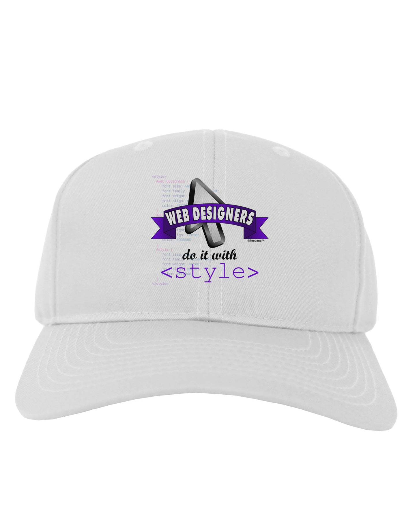 Web Designers - Style Adult Baseball Cap Hat-Baseball Cap-TooLoud-White-One Size-Davson Sales