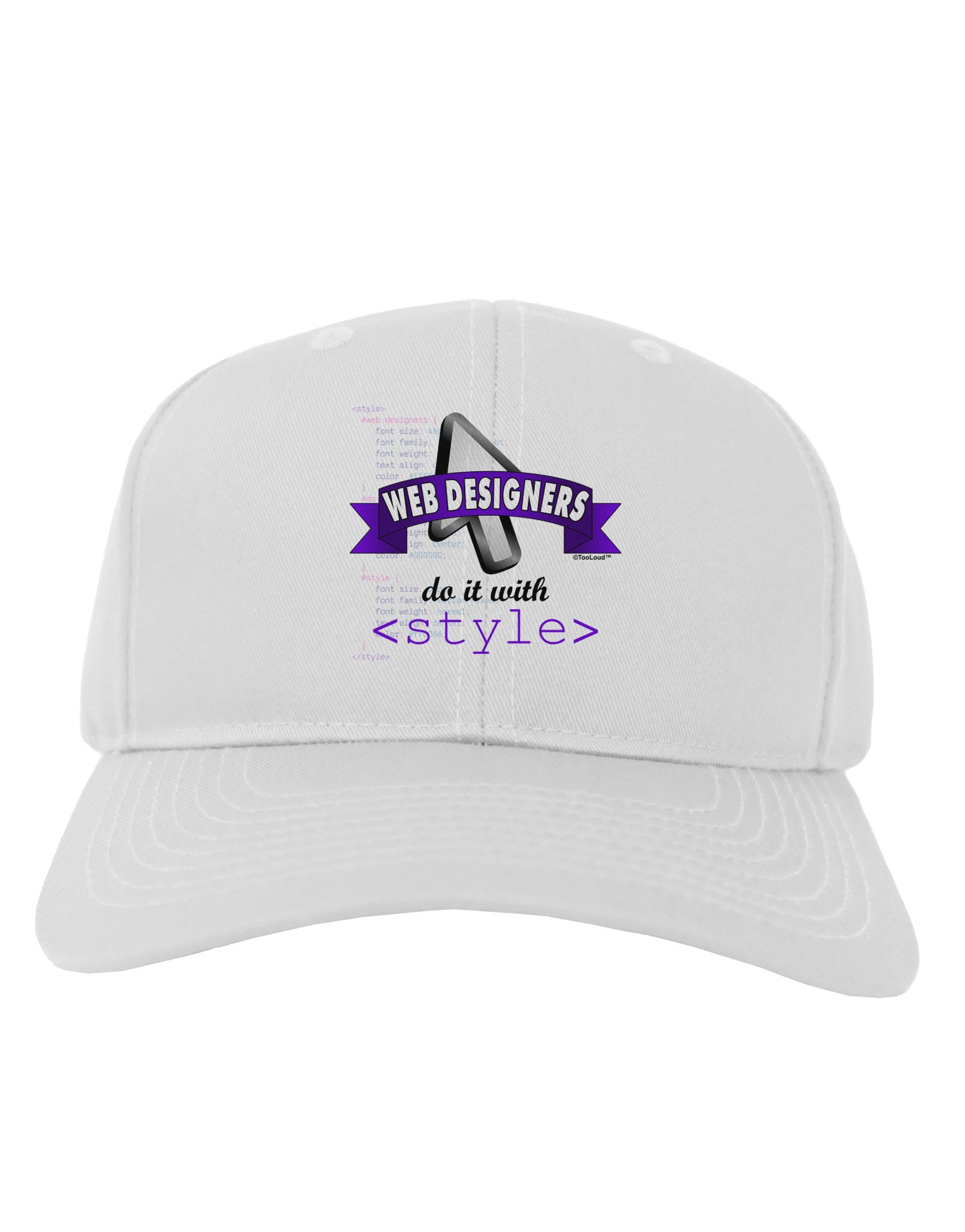 Web Designers - Style Adult Baseball Cap Hat-Baseball Cap-TooLoud-White-One Size-Davson Sales