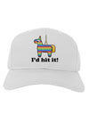 I'd Hit it - Funny Pinata Design Adult Baseball Cap Hat-Baseball Cap-TooLoud-White-One Size-Davson Sales