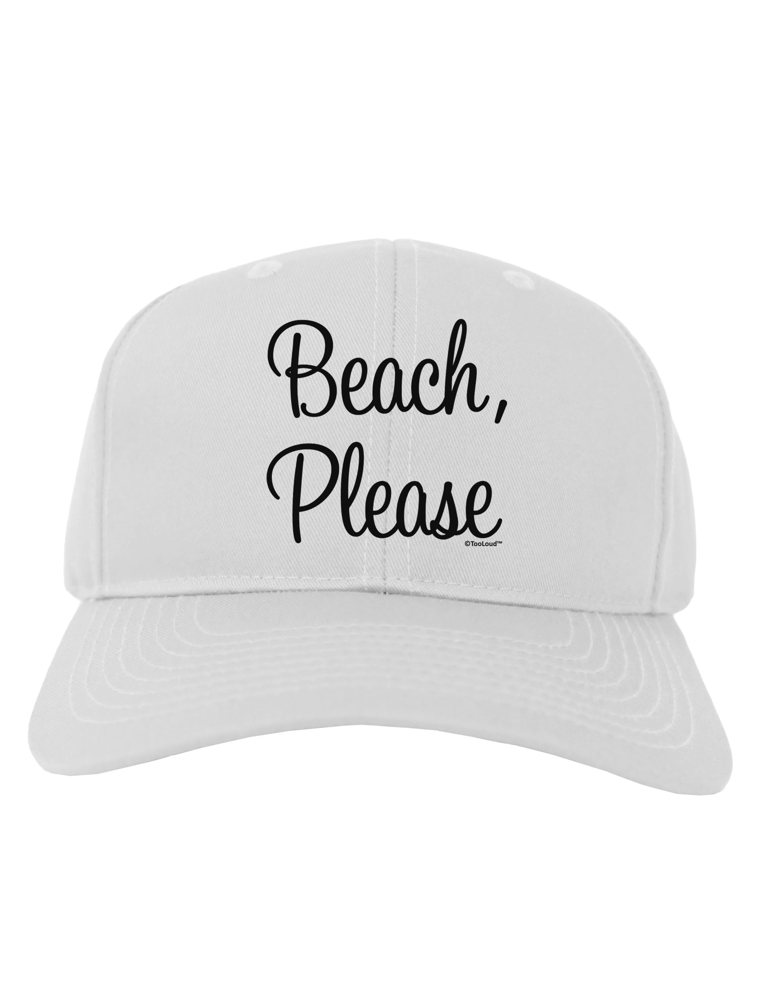 Beach Please Adult Baseball Cap Hat-Baseball Cap-TooLoud-White-One Size-Davson Sales