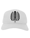 Black Skeleton Ribcage Halloween Adult Baseball Cap Hat-Baseball Cap-TooLoud-White-One Size-Davson Sales