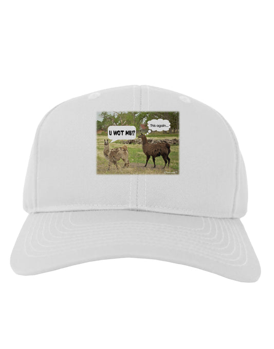 Angry Standing Llamas Adult Baseball Cap Hat by TooLoud-Baseball Cap-TooLoud-White-One Size-Davson Sales