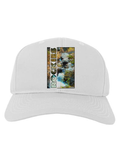 Rockies Waterfall with Text Adult Baseball Cap Hat-Baseball Cap-TooLoud-White-One Size-Davson Sales