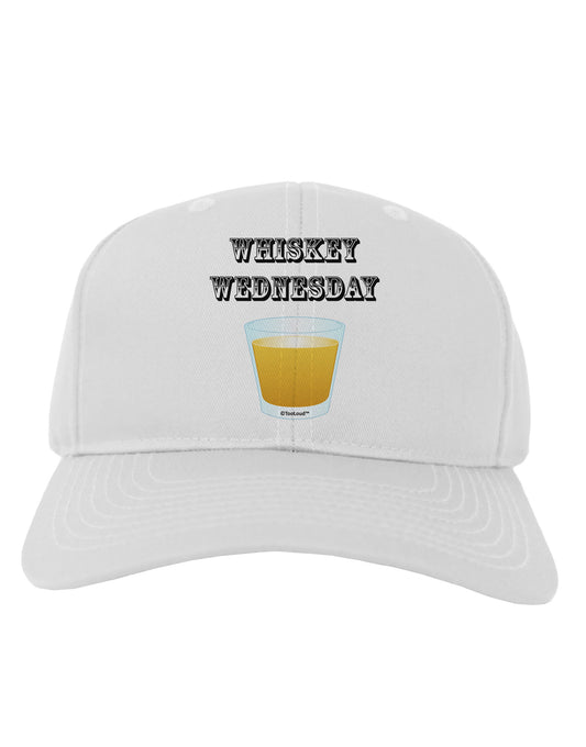 Whiskey Wednesday Design - Text Adult Baseball Cap Hat by TooLoud-Baseball Cap-TooLoud-White-One Size-Davson Sales