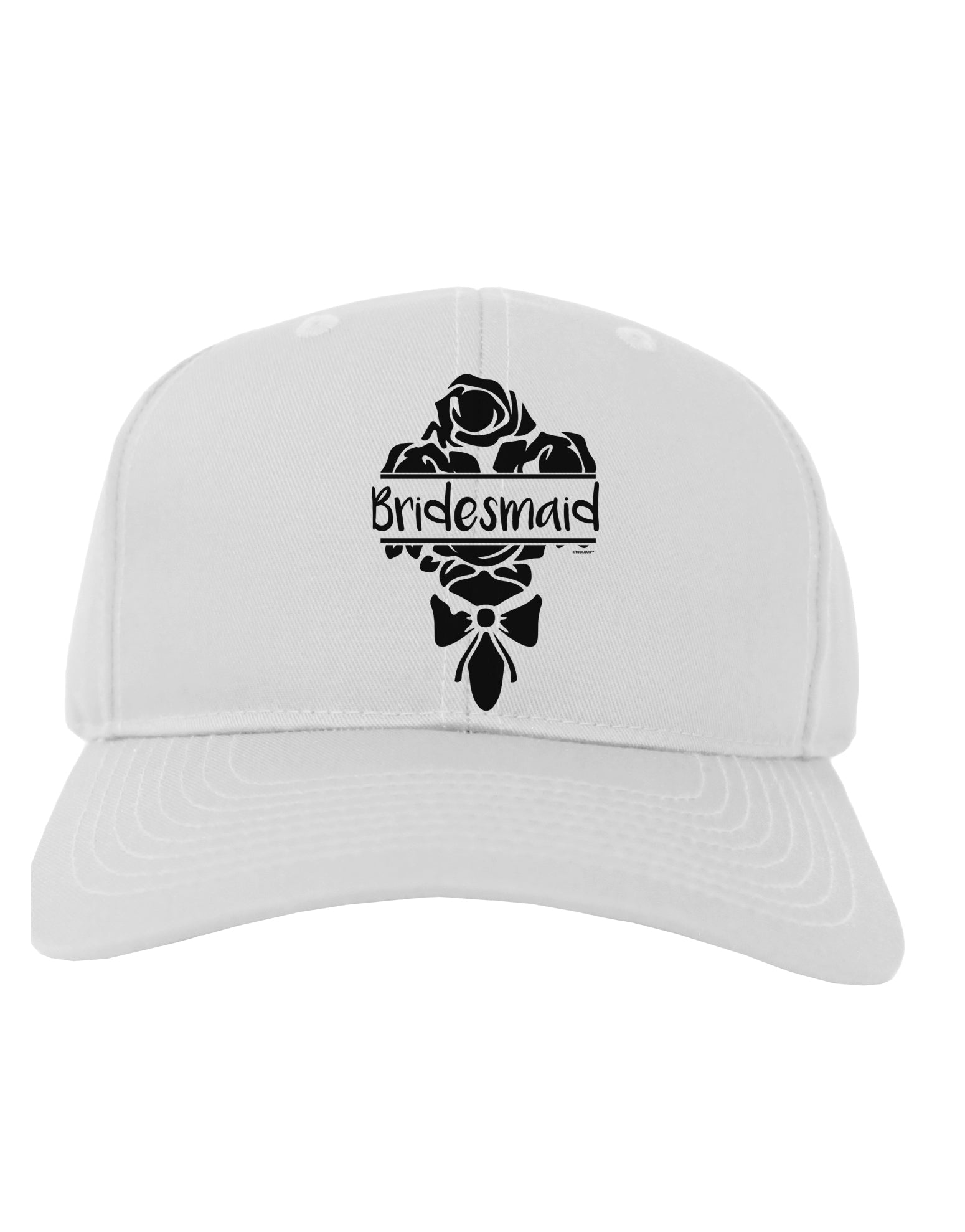 TooLoud Bridesmaid Bouquet Silhouette Adult Baseball Cap Hat-Baseball Cap-TooLoud-White-One-Size-Fits-Most-Davson Sales