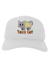 Cute Taco Cat Design Text Adult Baseball Cap Hat by TooLoud-Baseball Cap-TooLoud-White-One Size-Davson Sales