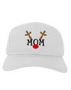 Matching Family Christmas Design - Reindeer - Mom Adult Baseball Cap Hat by TooLoud-Baseball Cap-TooLoud-White-One Size-Davson Sales