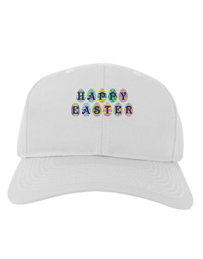 Easter Eggs Happy Easter Adult Baseball Cap Hat-Baseball Cap-TooLoud-White-One Size-Davson Sales