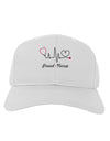 Stethoscope Heartbeat Text Adult Baseball Cap Hat-Baseball Cap-TooLoud-White-One Size-Davson Sales