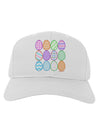 Cute Faux Applique Easter Eggs Adult Baseball Cap Hat-Baseball Cap-TooLoud-White-One Size-Davson Sales