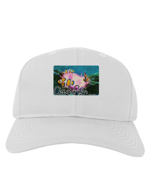 Clownfish Watercolor Text Adult Baseball Cap Hat-Baseball Cap-TooLoud-White-One Size-Davson Sales