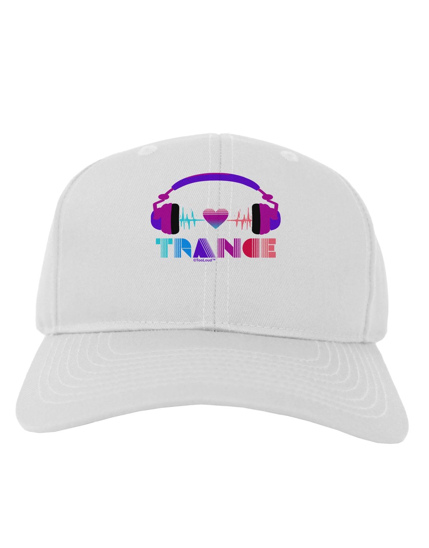 Heart Trance Adult Baseball Cap Hat-Baseball Cap-TooLoud-White-One Size-Davson Sales