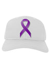 Crohn’s Disease Awareness Ribbon - Purple Adult Baseball Cap Hat-Baseball Cap-TooLoud-White-One Size-Davson Sales