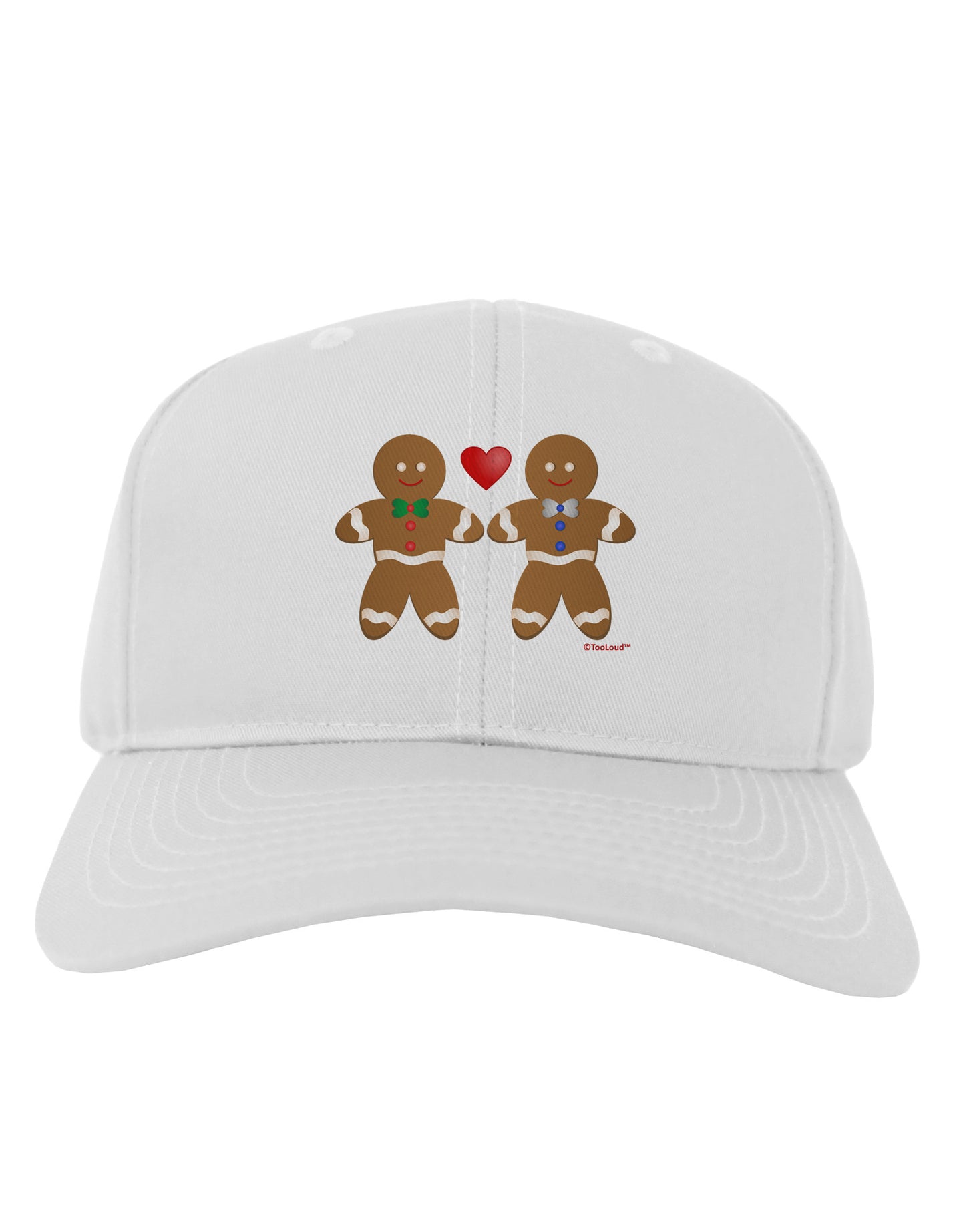 Gingerbread Man Couple Adult Baseball Cap Hat by TooLoud-Baseball Cap-TooLoud-White-One Size-Davson Sales
