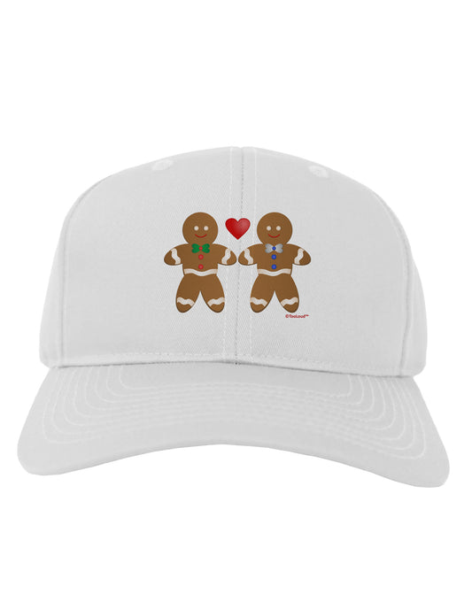Gingerbread Man Couple Adult Baseball Cap Hat by TooLoud-Baseball Cap-TooLoud-White-One Size-Davson Sales