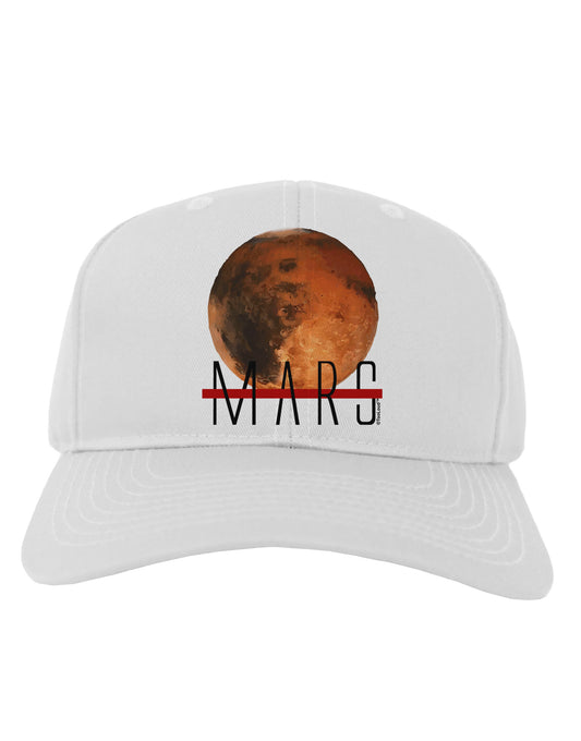 Planet Mars Text Adult Baseball Cap Hat-Baseball Cap-TooLoud-White-One Size-Davson Sales