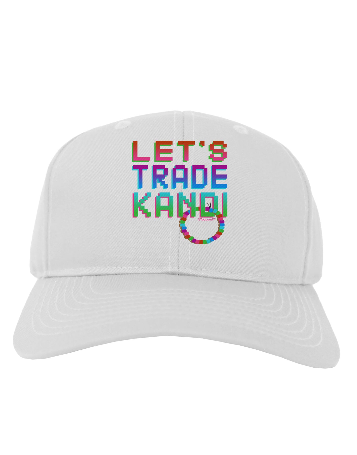Let's Trade Kandi Adult Baseball Cap Hat-Baseball Cap-TooLoud-White-One Size-Davson Sales