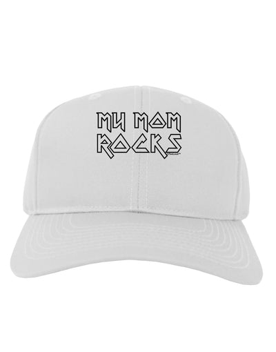 My Mom Rocks - Mother's Day Adult Baseball Cap Hat-Baseball Cap-TooLoud-White-One Size-Davson Sales