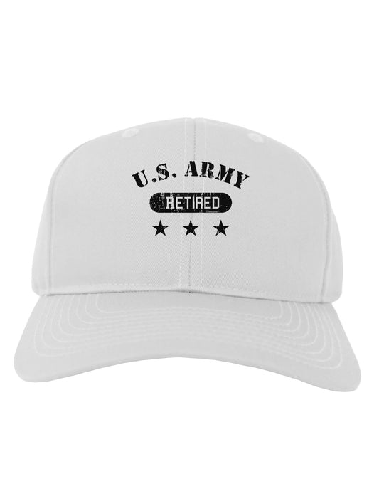 Retired Army Adult Baseball Cap Hat-Baseball Cap-TooLoud-White-One Size-Davson Sales