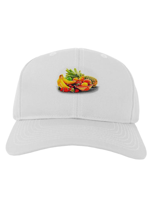 Watercolor Fruit Bowl 1 Adult Baseball Cap Hat-Baseball Cap-TooLoud-White-One Size-Davson Sales