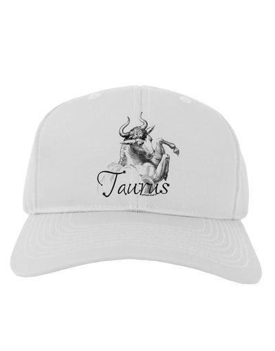 Taurus Illustration Adult Baseball Cap Hat-Baseball Cap-TooLoud-White-One Size-Davson Sales