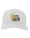 Wishin you were Beer Adult Baseball Cap Hat-Baseball Cap-TooLoud-White-One-Size-Fits-Most-Davson Sales