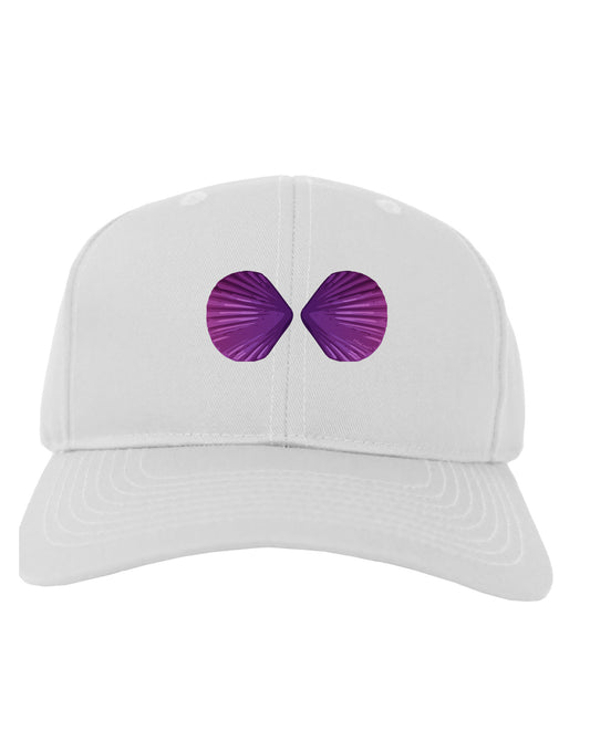 Mermaid Shell Bra Purple Adult Baseball Cap Hat by TooLoud-Baseball Cap-TooLoud-White-One Size-Davson Sales