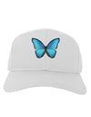 Big Blue Butterfly Adult Baseball Cap Hat-Baseball Cap-TooLoud-White-One Size-Davson Sales