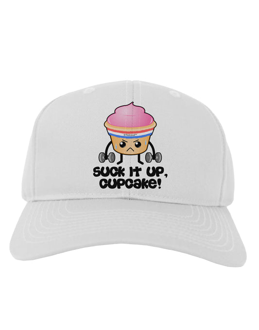 Suck It Up Cupcake Design Adult Baseball Cap Hat by TooLoud-Baseball Cap-TooLoud-White-One Size-Davson Sales