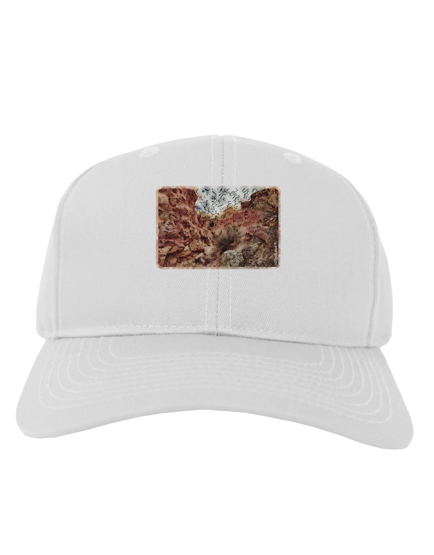 Colorado Painted Rocks Watercolor Adult Baseball Cap Hat-Baseball Cap-TooLoud-White-One Size-Davson Sales