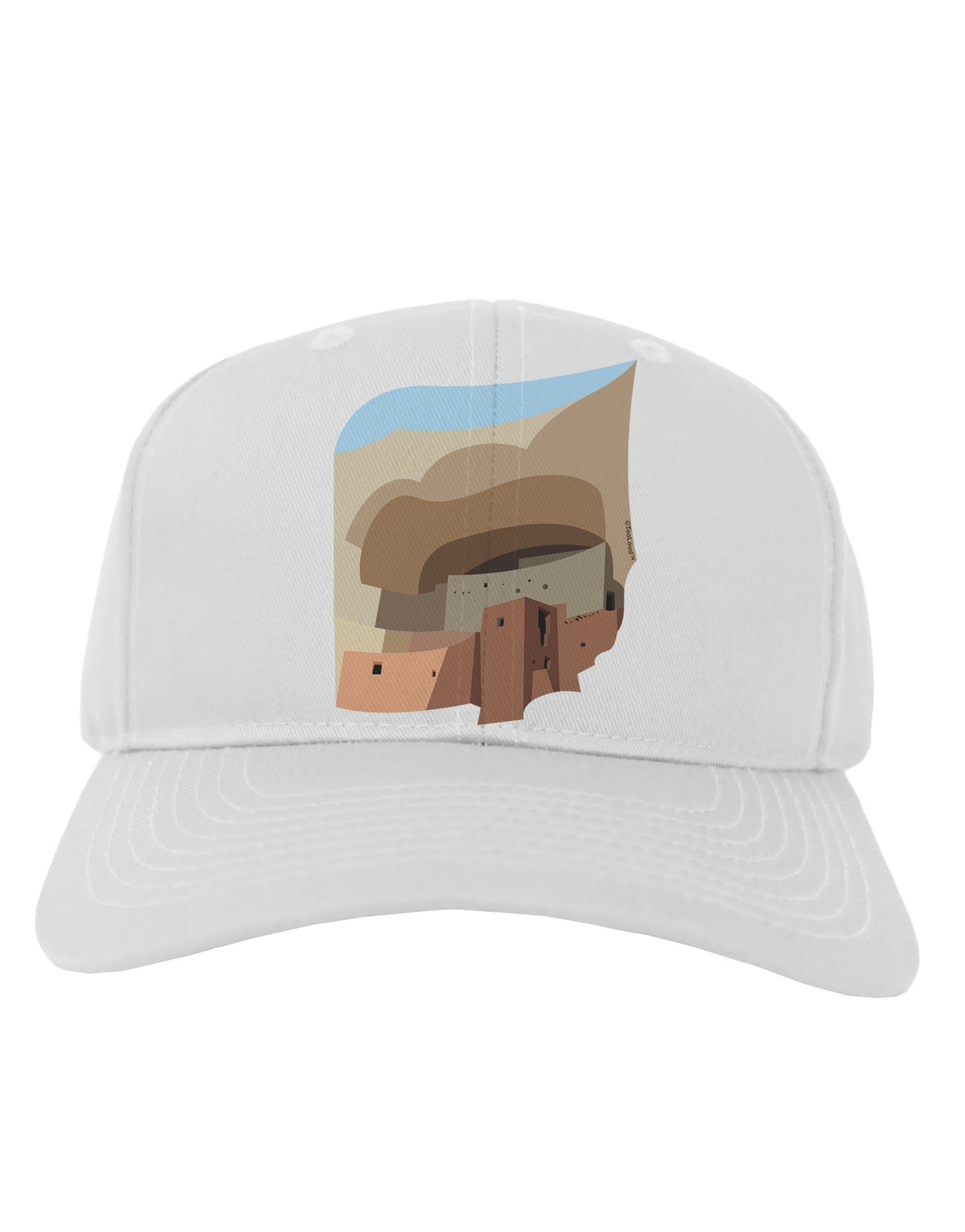 Montezuma Castle Artwork Adult Baseball Cap Hat-Baseball Cap-TooLoud-White-One Size-Davson Sales