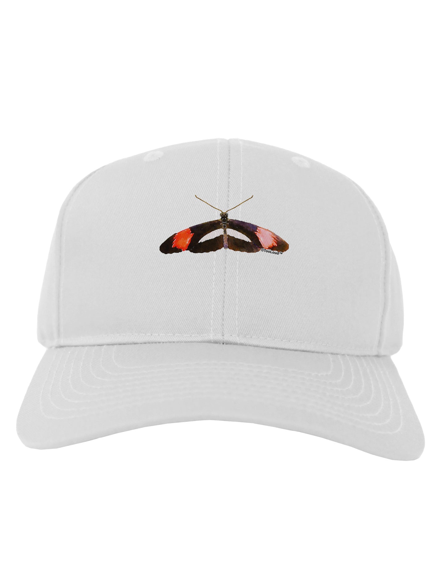 TooLoud Watercolor Butterfly Black Adult Baseball Cap Hat-Baseball Cap-TooLoud-White-One Size-Davson Sales