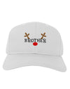 Matching Family Christmas Design - Reindeer - Brother Adult Baseball Cap Hat by TooLoud-Baseball Cap-TooLoud-White-One Size-Davson Sales
