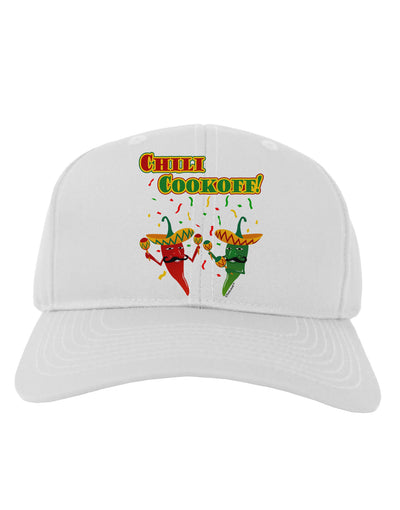 Chili Cookoff! Chile Peppers Adult Baseball Cap Hat-Baseball Cap-TooLoud-White-One Size-Davson Sales