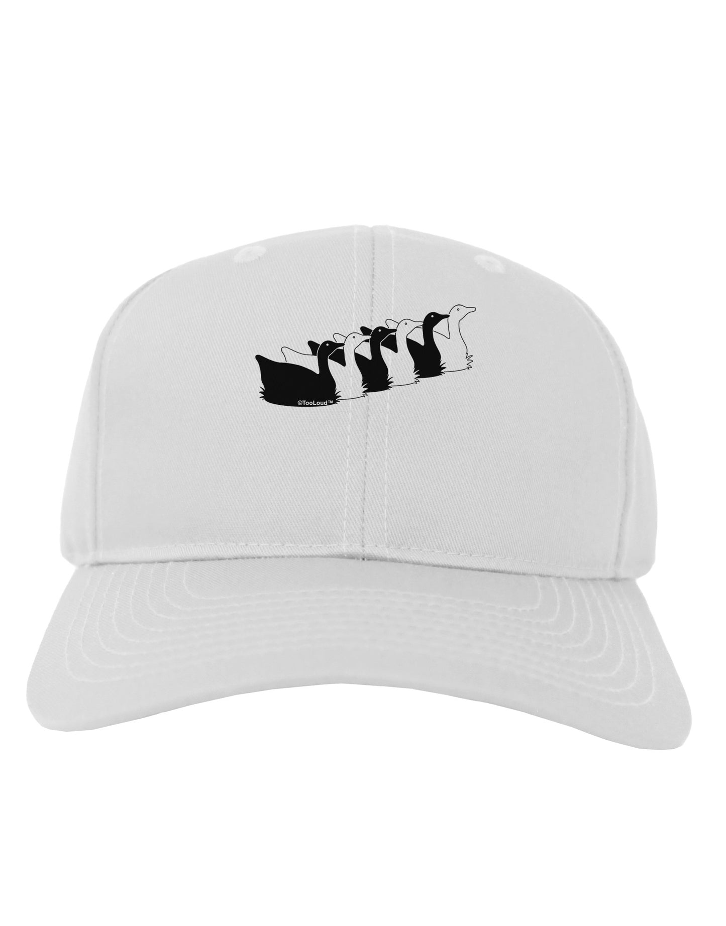 Six Geese A laying Adult Baseball Cap Hat-Baseball Cap-TooLoud-White-One Size-Davson Sales