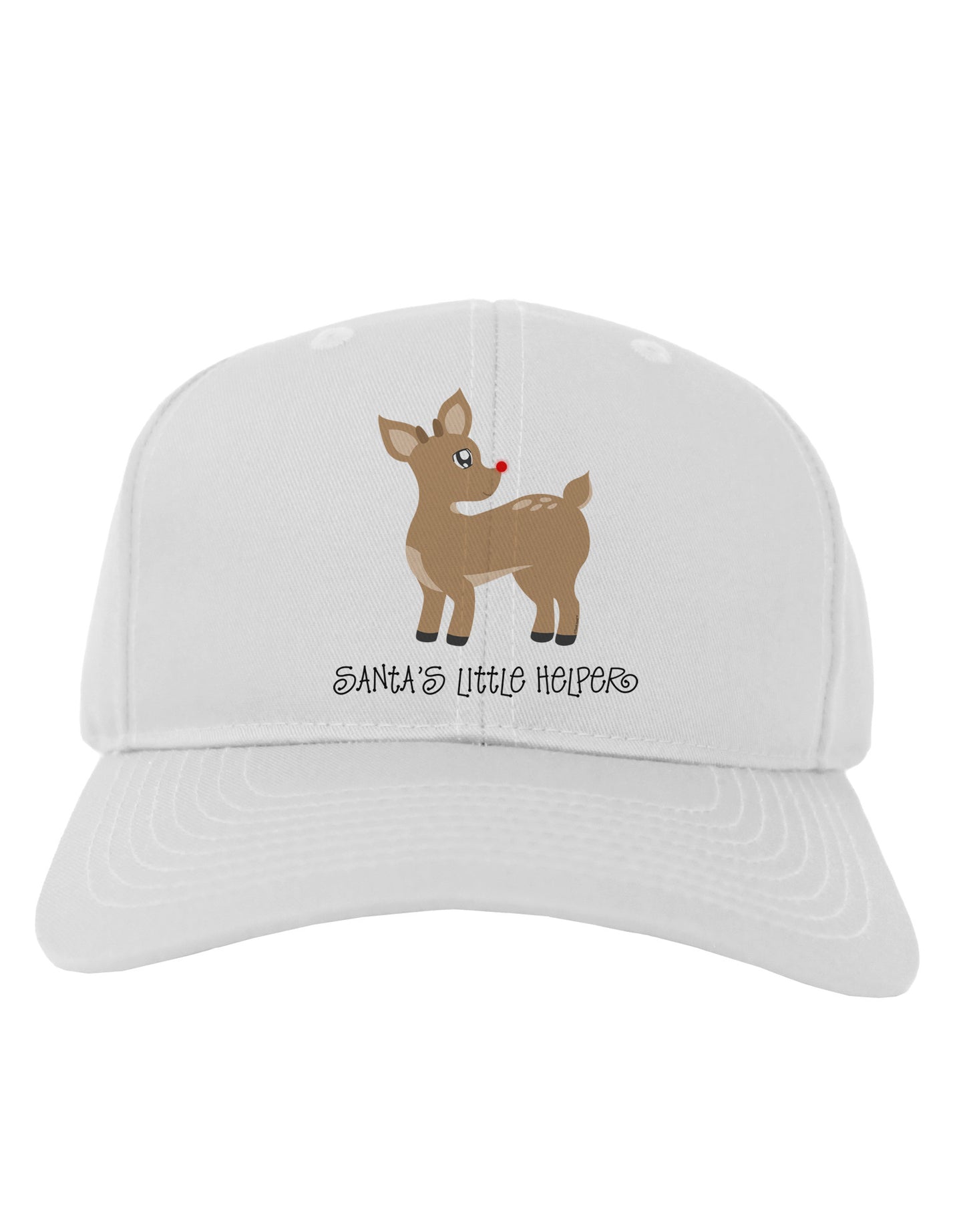 Santa's Little Helper Cute Rudolph - Christmas Adult Baseball Cap Hat by TooLoud-Baseball Cap-TooLoud-White-One Size-Davson Sales