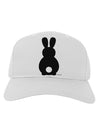 Cute Bunny Silhouette with Tail Adult Baseball Cap Hat by TooLoud-Baseball Cap-TooLoud-White-One Size-Davson Sales