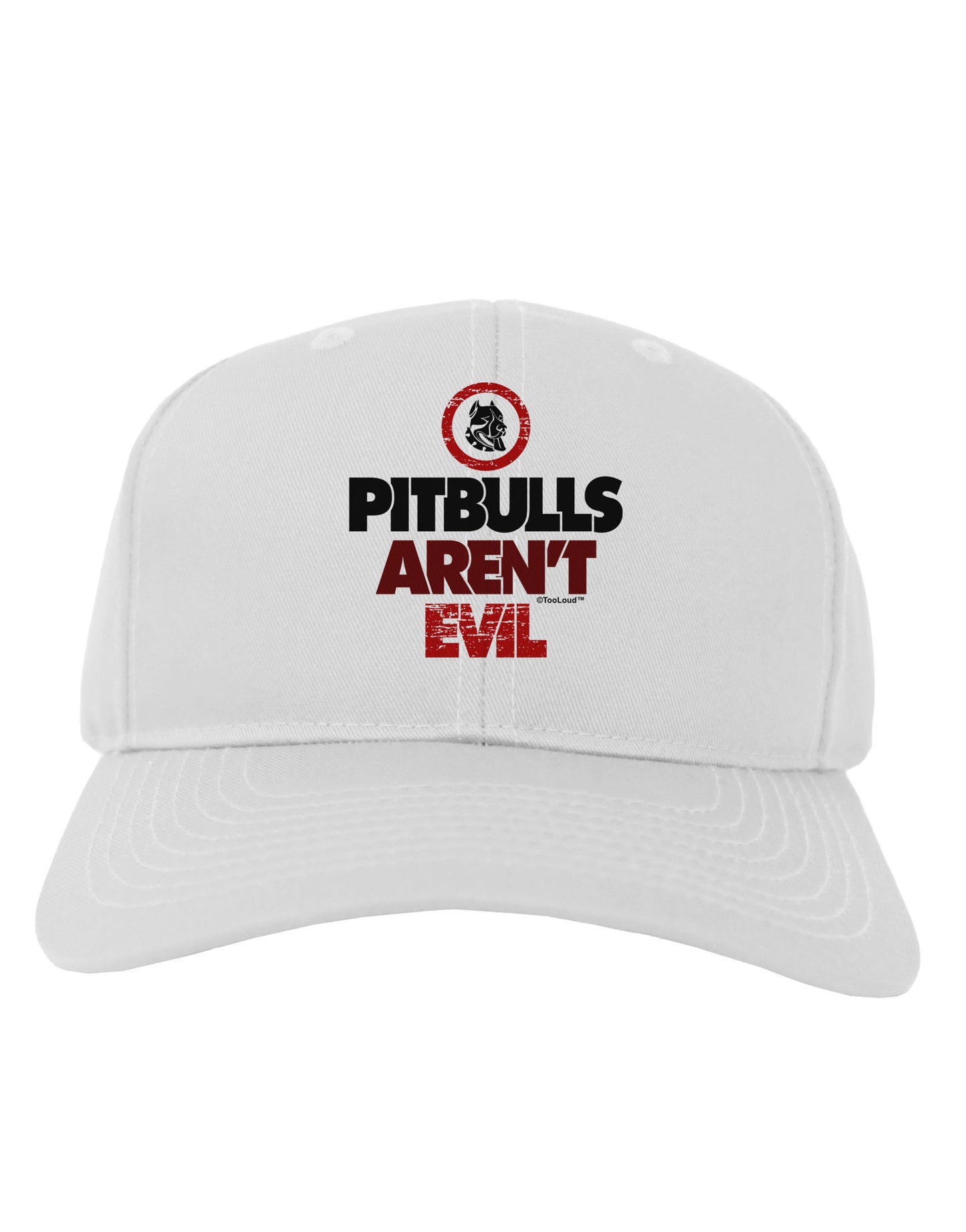 Distressed Pitbulls Aren't Evil Adult Baseball Cap Hat-Baseball Cap-TooLoud-White-One Size-Davson Sales