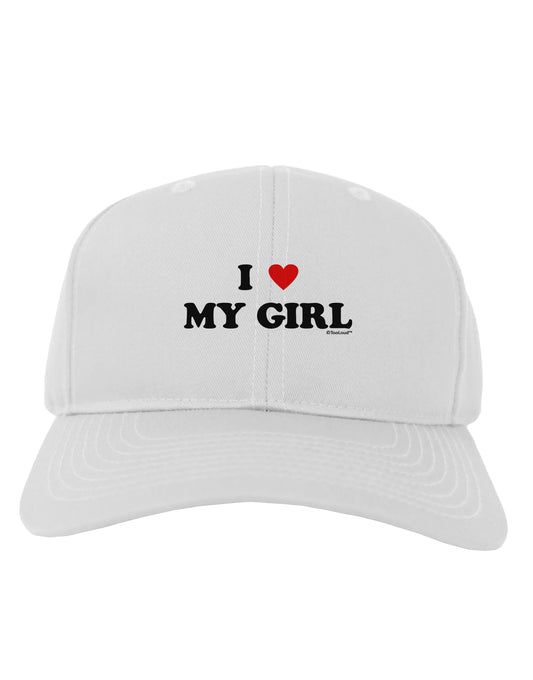 I Heart My Girl - Matching Couples Design Adult Baseball Cap Hat by TooLoud-Baseball Cap-TooLoud-White-One Size-Davson Sales