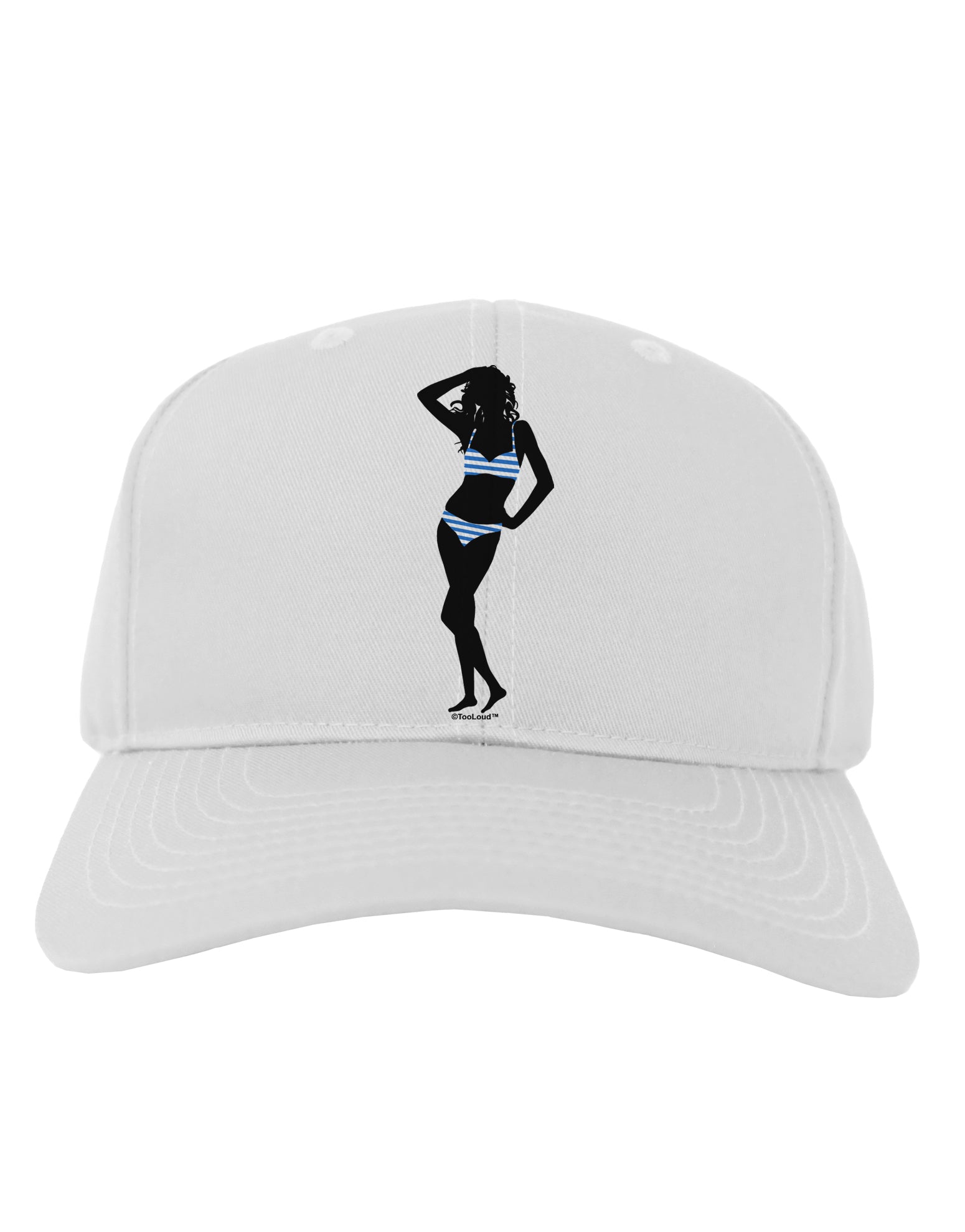 Stripes Bikini Shadow Adult Baseball Cap Hat by TooLoud-Baseball Cap-TooLoud-White-One Size-Davson Sales